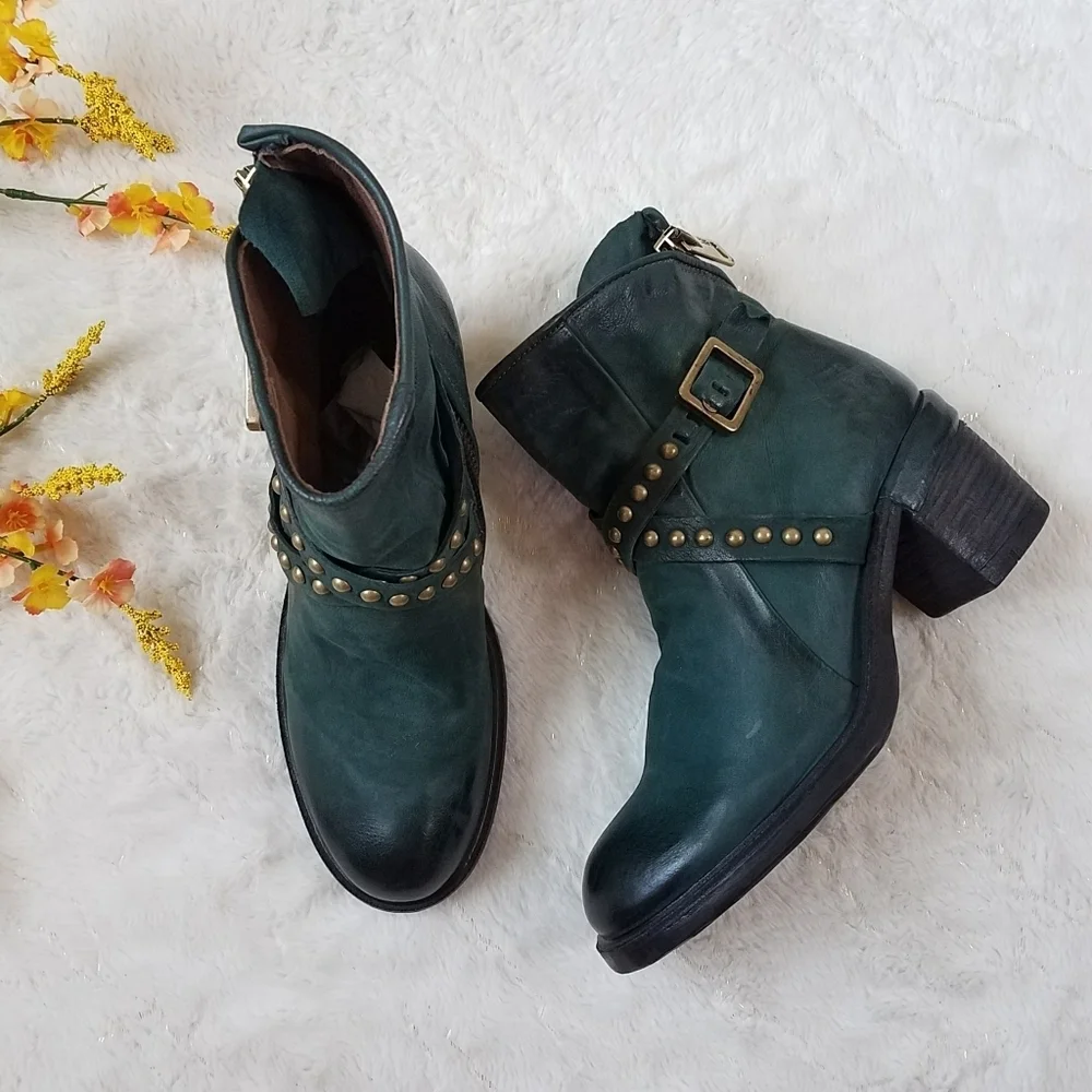 A.S.98 Salzburg Boots in Dark Teal - Picture 2 of 12
